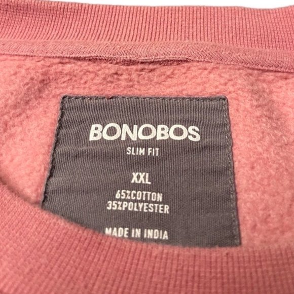 BONOBOS PINK/RED OMBRE CREWNECK SWEATSHIRT - Picture 2 of 3